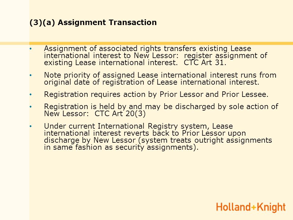 assignment and assumption of lease