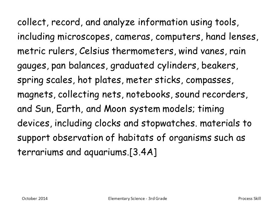 Process Skill Demonstrate Safe Practices As Described In The Texas Safety Standards During Classroom And Outdoor Investigations Including Observing A Ppt Download