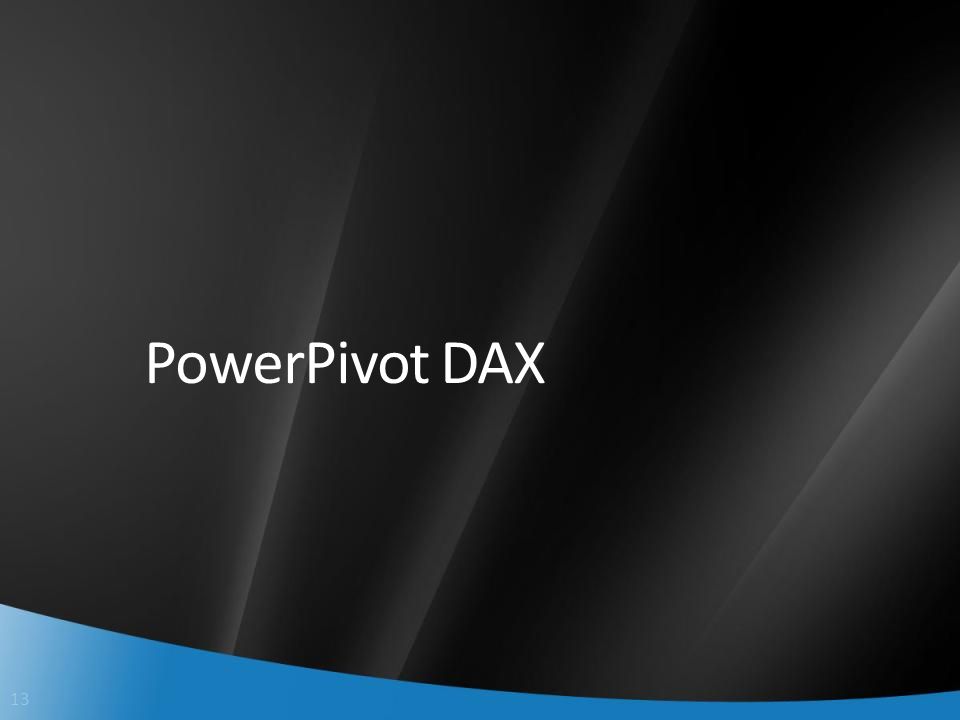 13 PowerPivot DAX