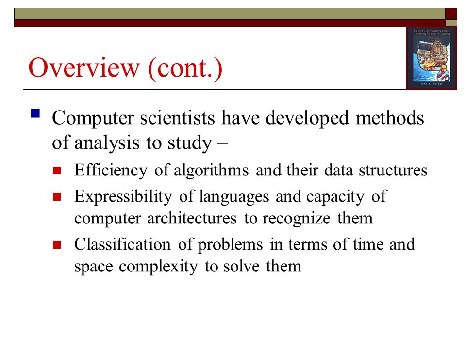 The Role of Theory in Computer Science Chapter ppt download