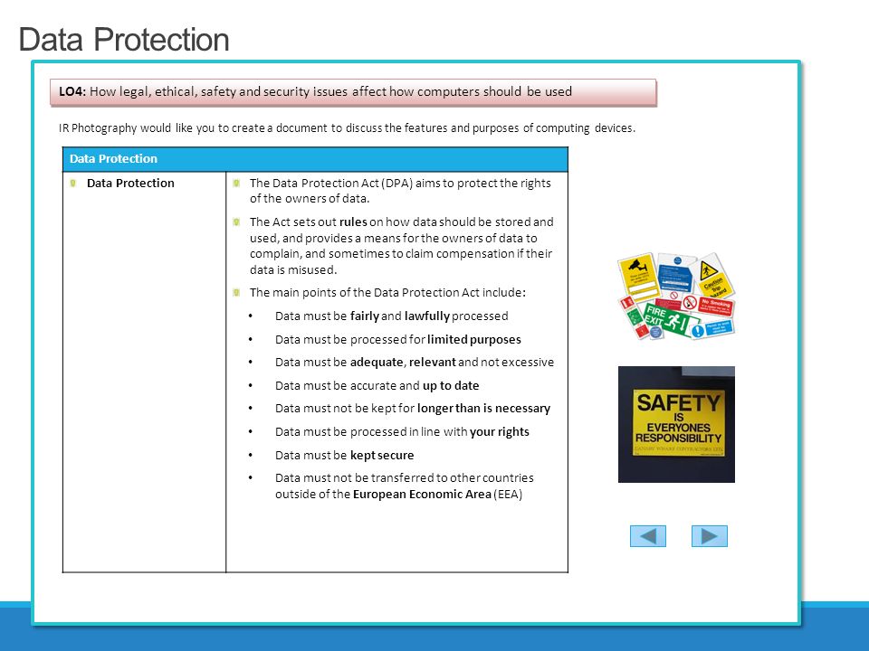 data protection lo4 how legal ethical safety and security issues computers issues