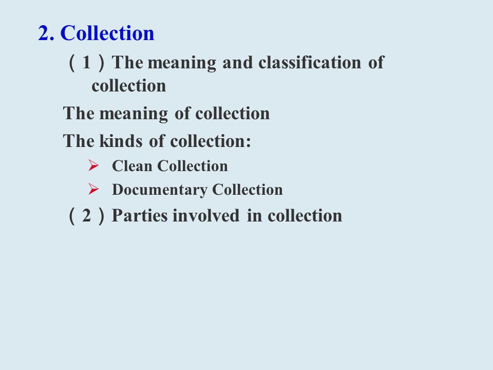 Collection Meaning 