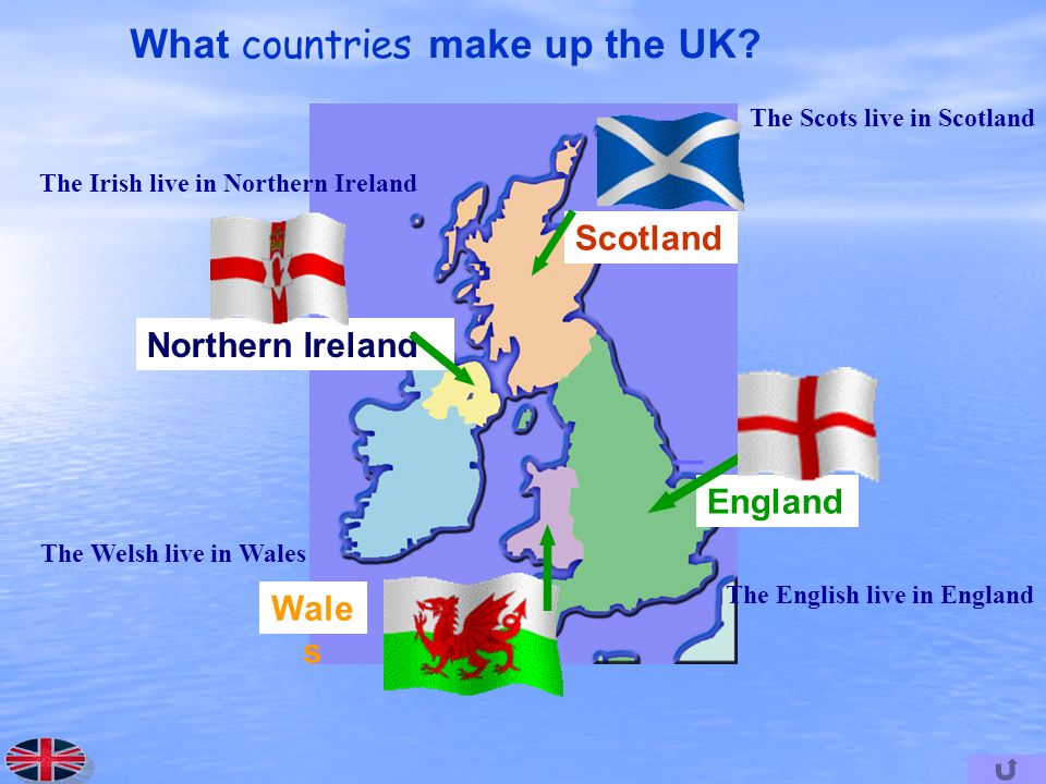 England Scotland Northern Ireland What countries make up the UK.