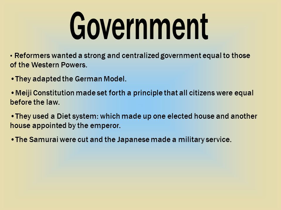 Tokugawa shoguns reimposed centralized feudalism which didn’t allow ...