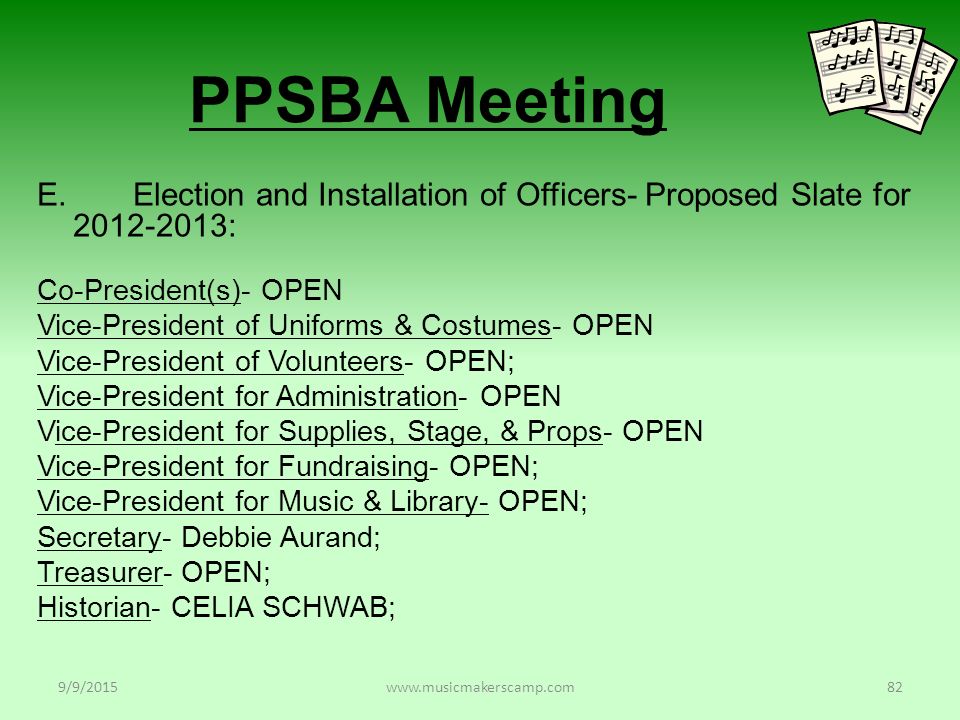 PPSBA Meeting D.Volunteering, Chaperone, and Committees- STAR procedures- Mrs.