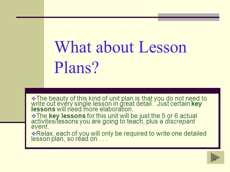11 What about Lesson Plans.