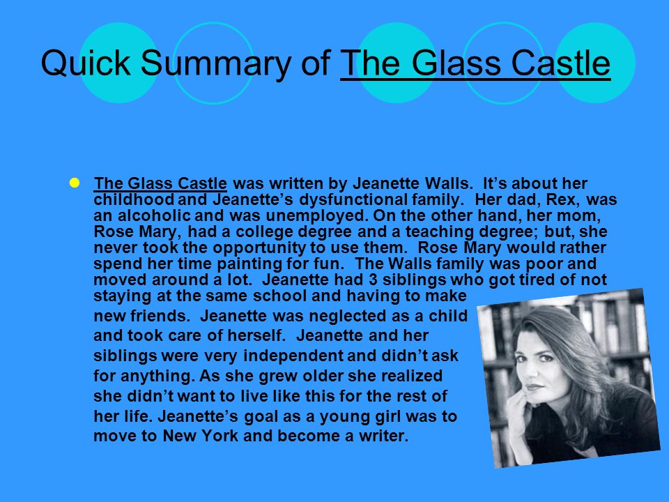 The Glass Castle Jeanette Walls Megan Lamb English 10 Ms. Leclaire. - ppt  download
