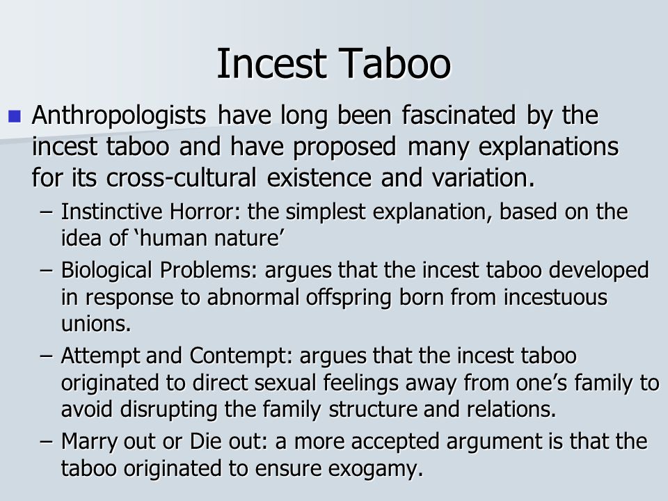 Incest taboo 14