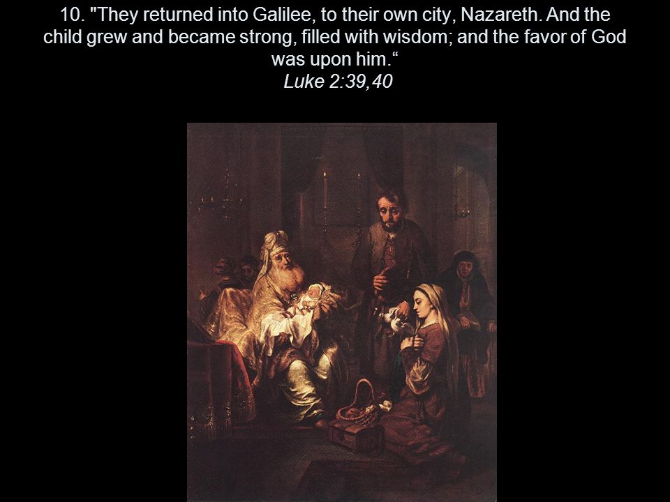 10. They returned into Galilee, to their own city, Nazareth.