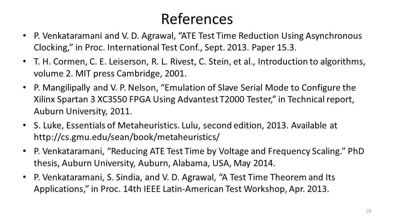 Finding Optimum Clock Frequencies for Aperiodic Test Master’s Thesis ...