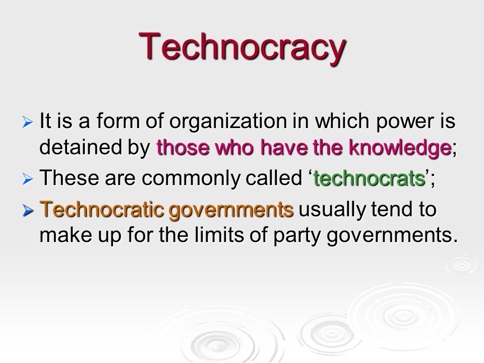 Technocrats Meaning