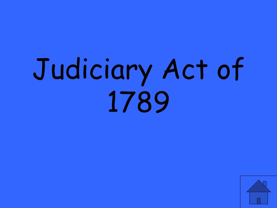 Judiciary Act of 1789