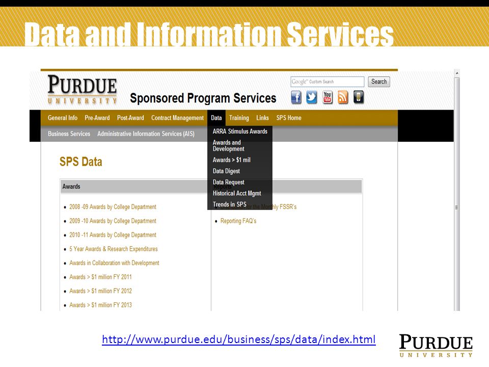 Data and Information Services