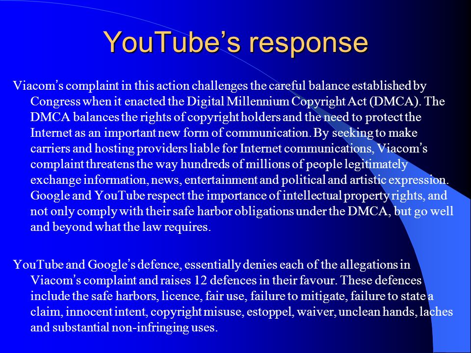 Viacom Vs Google What About Fair Use >> Copyright Issues And The Future Im 350 Issues In New Media Theory Viacom Vs Google What About Fair Use >> Copyright Issues And The Future Im 350 Issues In New Media Theory