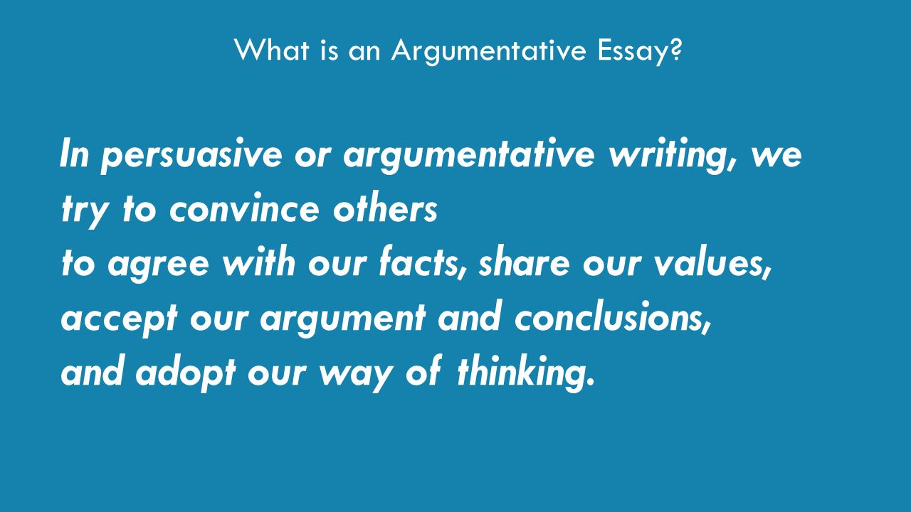 What is an Argumentative Essay.