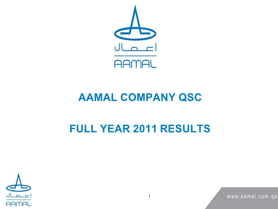 AAMAL COMPANY QSC FULL YEAR 2011 RESULTS 1