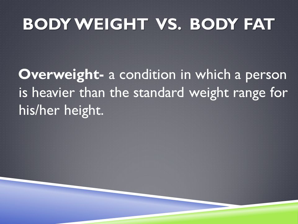 BODY WEIGHT VS.