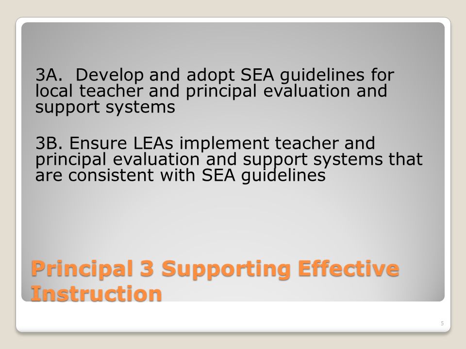 Principal 3 Supporting Effective Instruction 3A.