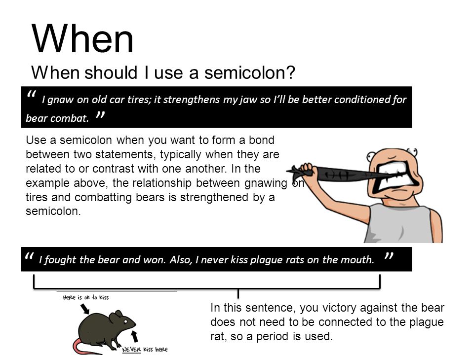 How To Use A Semicolon The Most Feared Punctuation On Earth From A Post By The Oatmeal Ppt Download