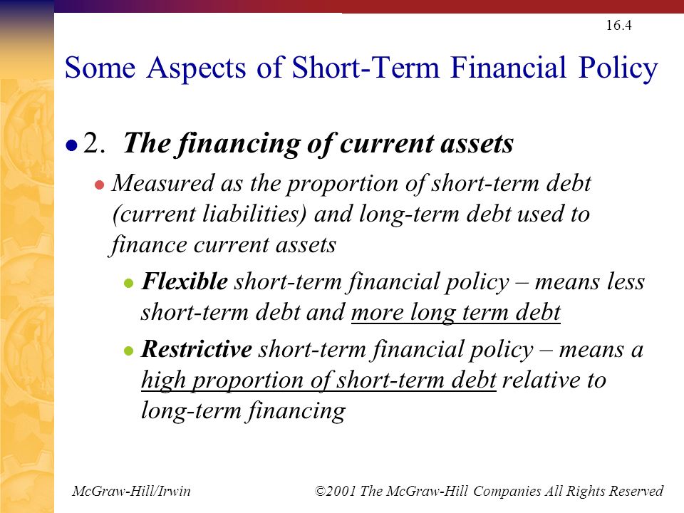 short term financial policy