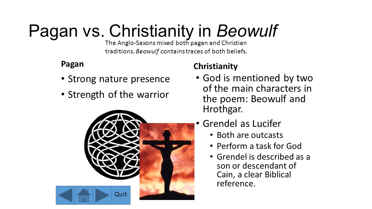 beowulf christianity vs paganism