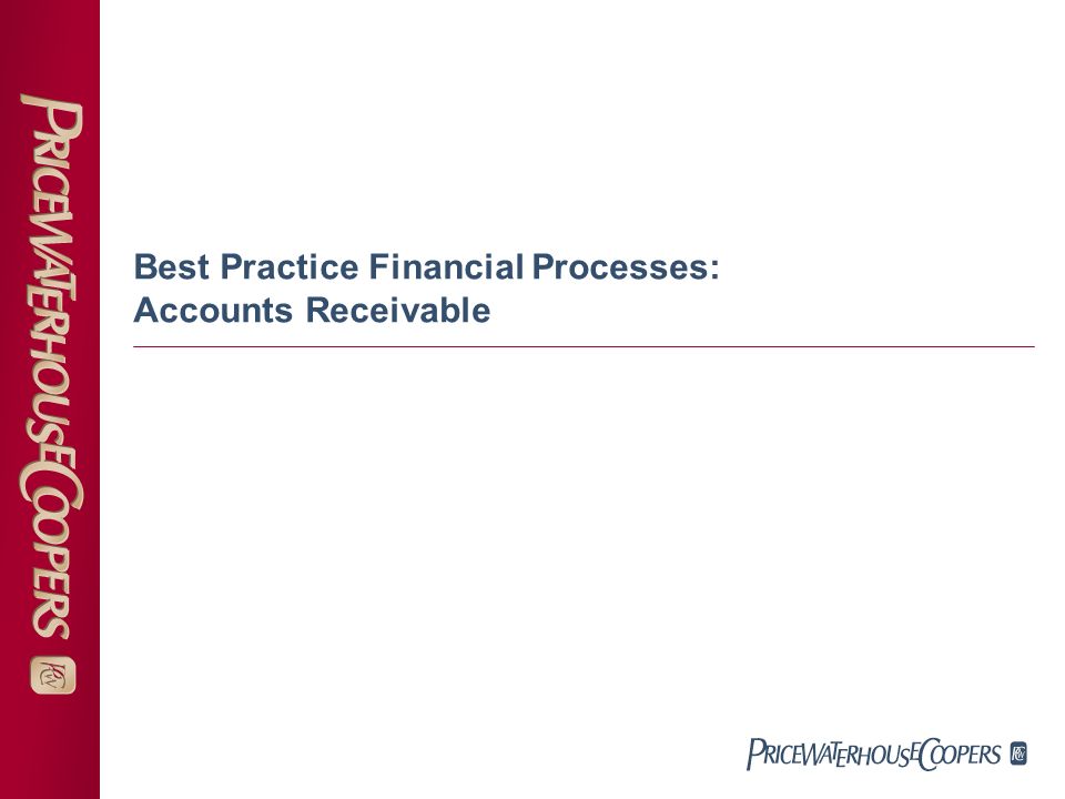 Best Practice Financial Processes: Accounts Receivable