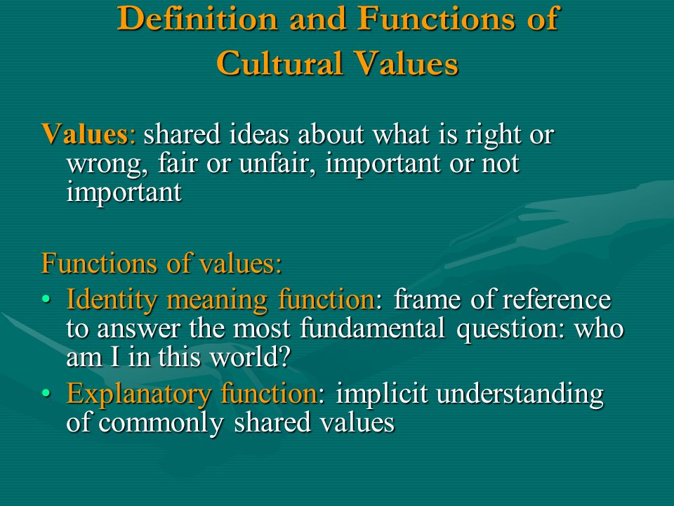 Value definition