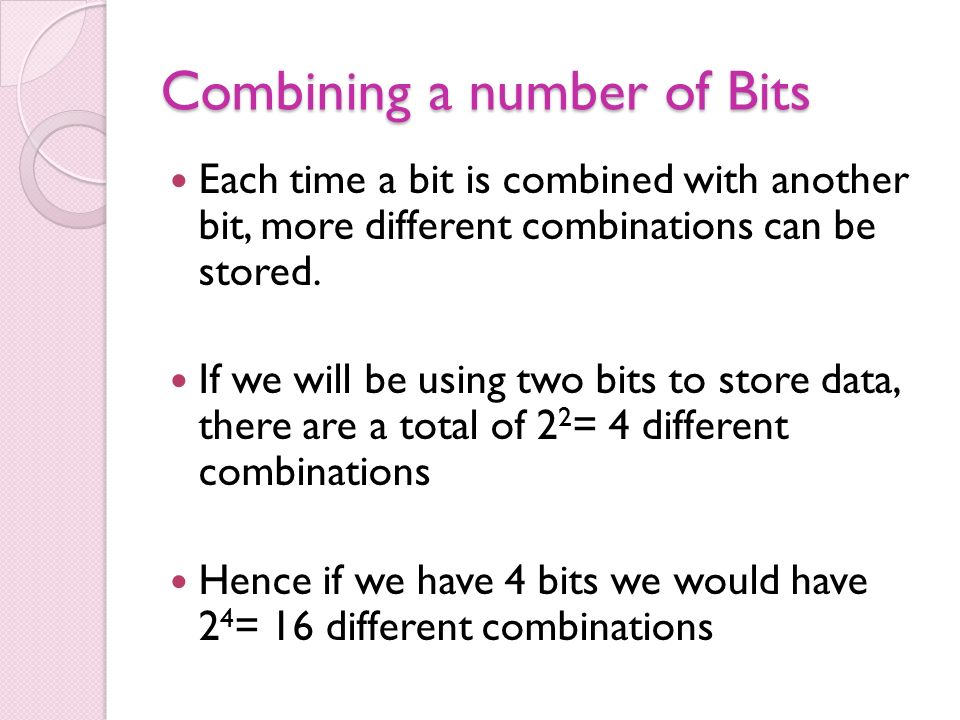 Image result for Combining a number of Bits
