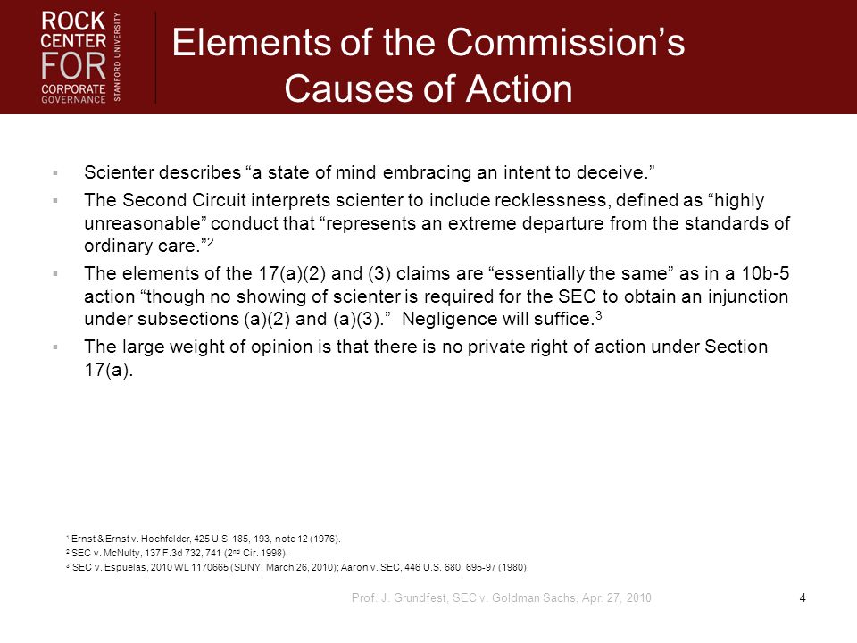 The United States Securities And Exchange Commission V. Goldman, Sachs ...