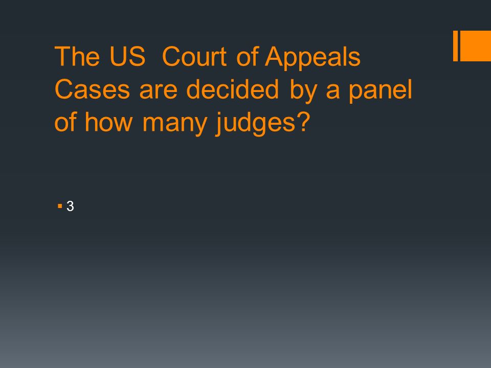 The US Court of Appeals Cases are decided by a panel of how many judges 33