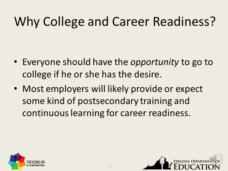 Keeping the End in Mind: The Rigor of College and Career Readiness in Virginia Dr.