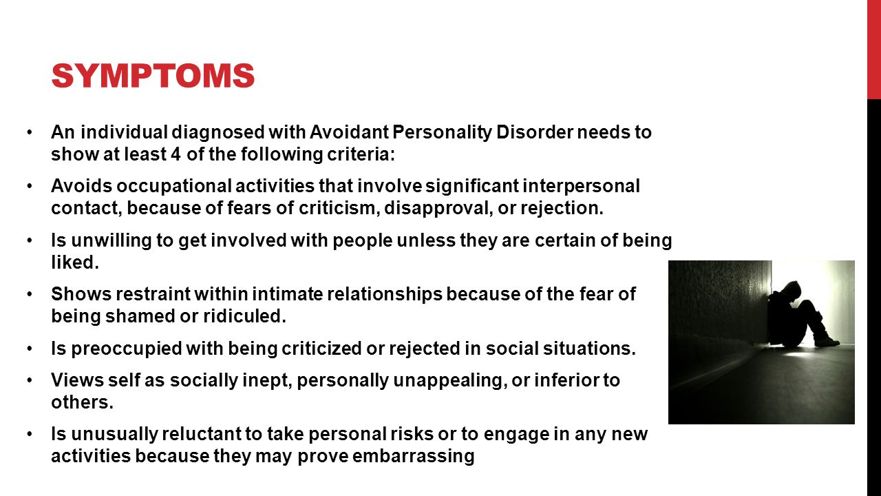 Personality avoidant disorder is what Avoidant Personality