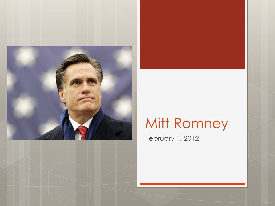 Mitt Romney February 1, 2012