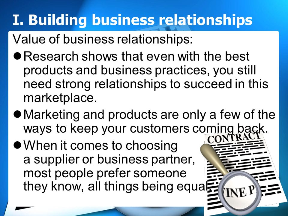 business to business relationships