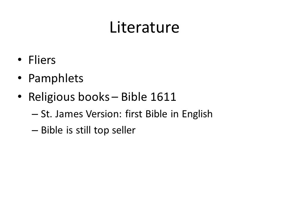 Literature Fliers Pamphlets Religious books – Bible 1611 – St.