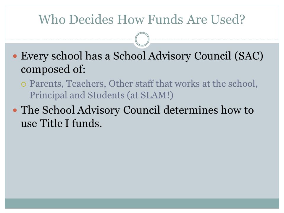 Who Decides How Funds Are Used.