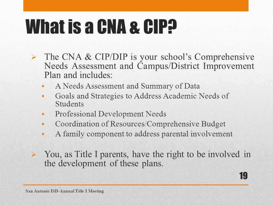 What is a CNA & CIP.