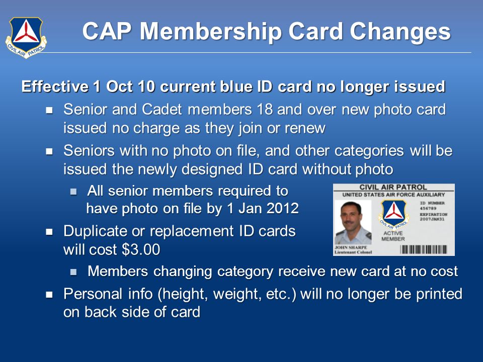 Cadet Id Card