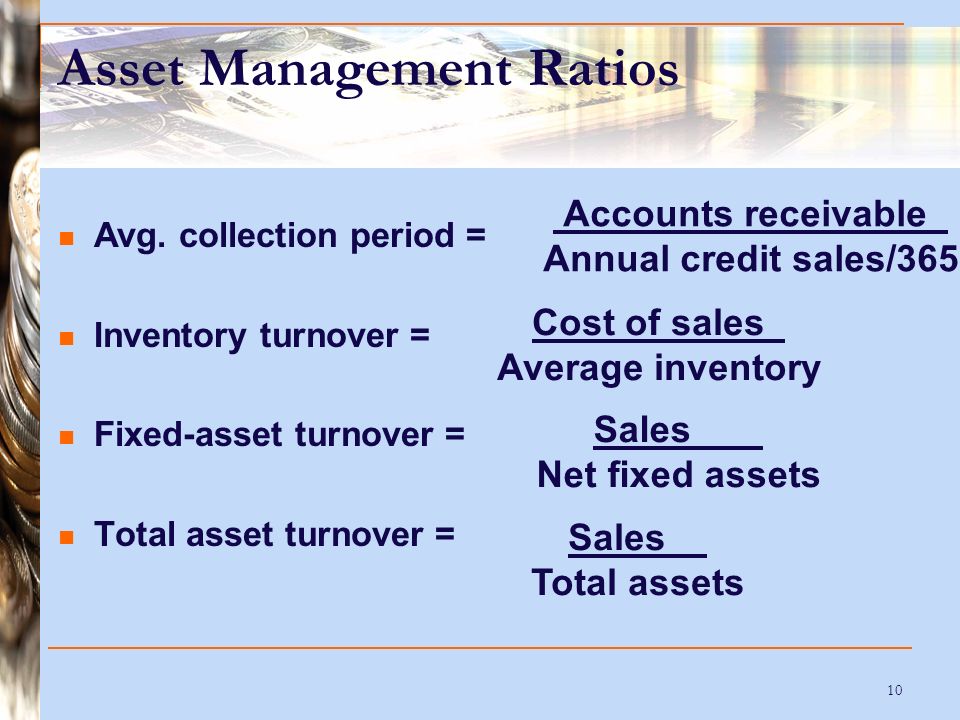 10 Asset Management Ratios Avg.