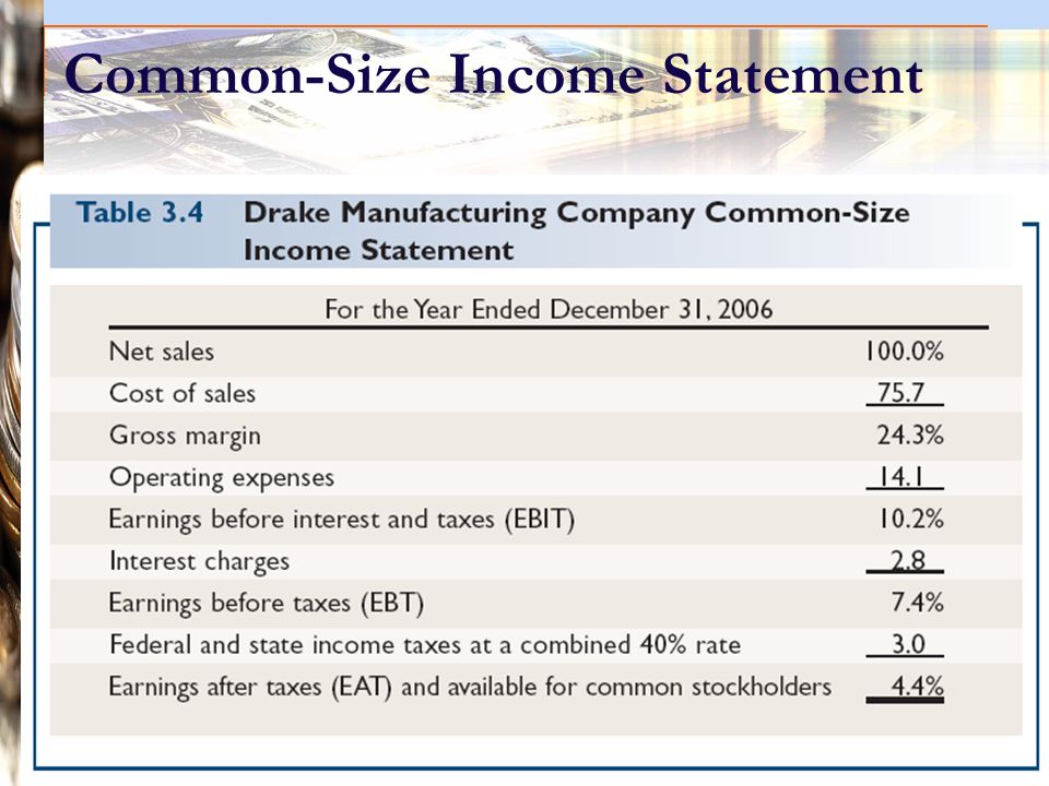 Common-Size Income Statement