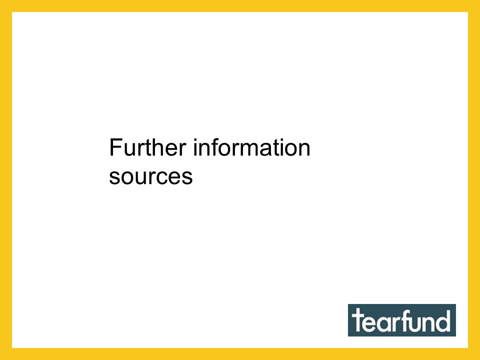Further information sources