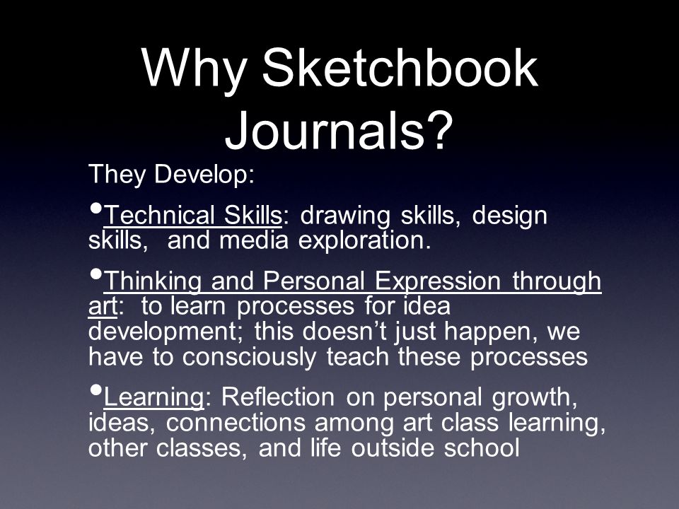 Why Sketchbook Journals.