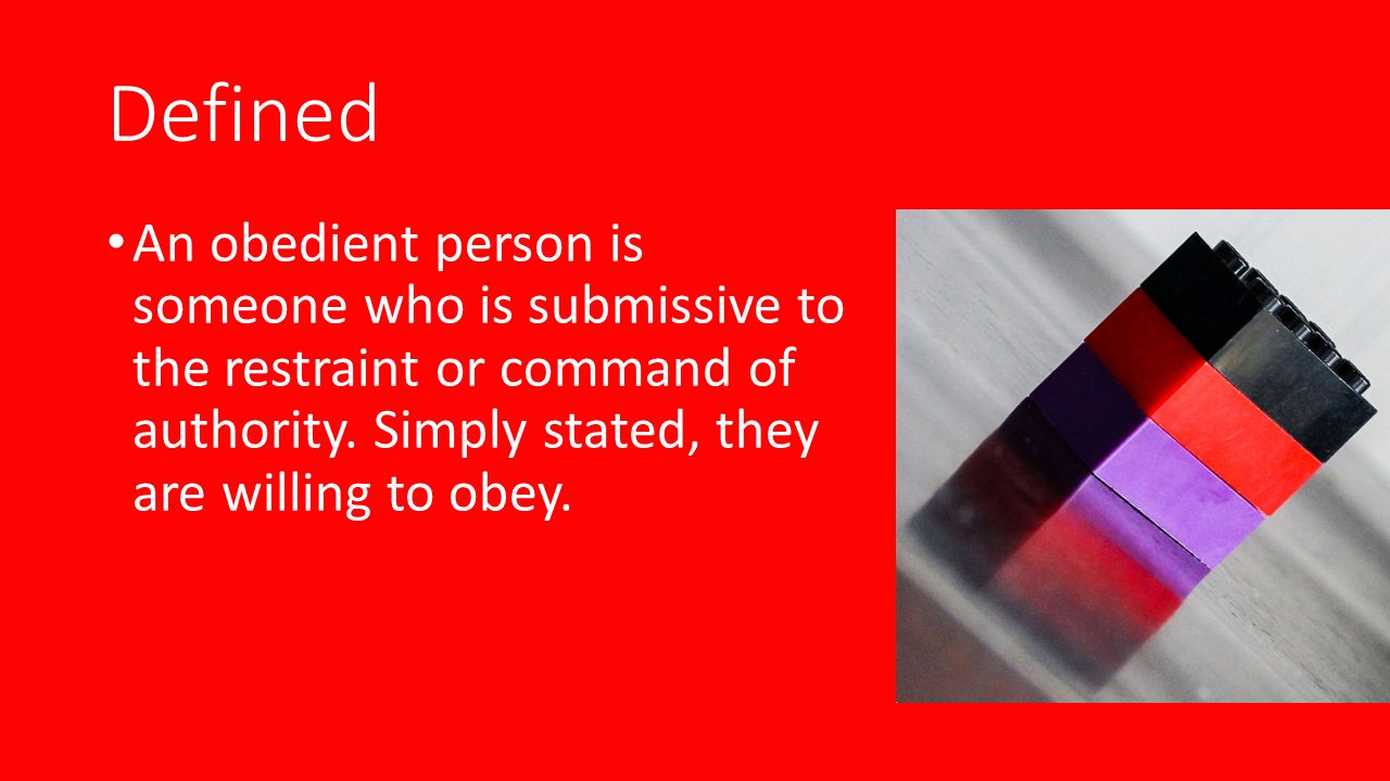Submissive And Obedient