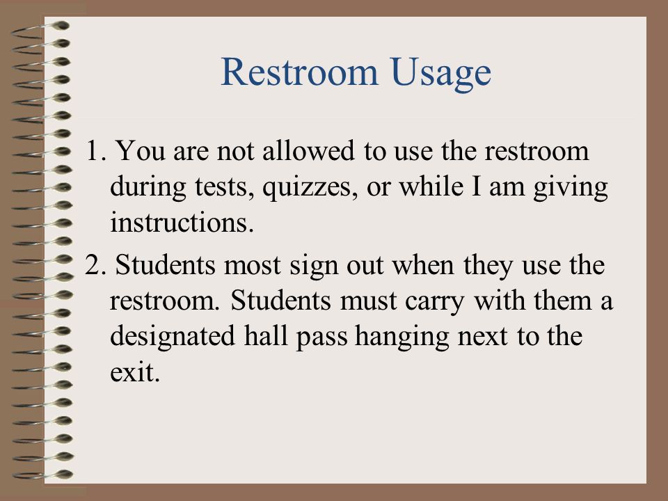 Restroom Usage 1.