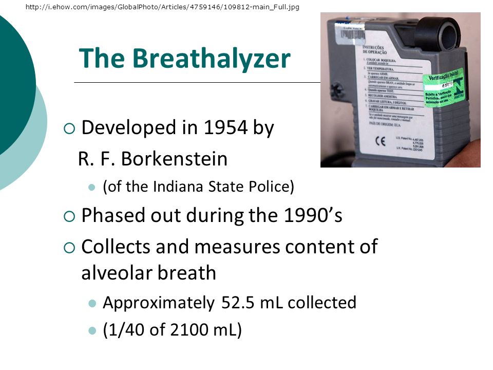 10.3 Notes Breath Test Instruments. Objectives  Understand the concepts of  infrared and fuel cell breath- testing devices for alcohol testing. - ppt  download