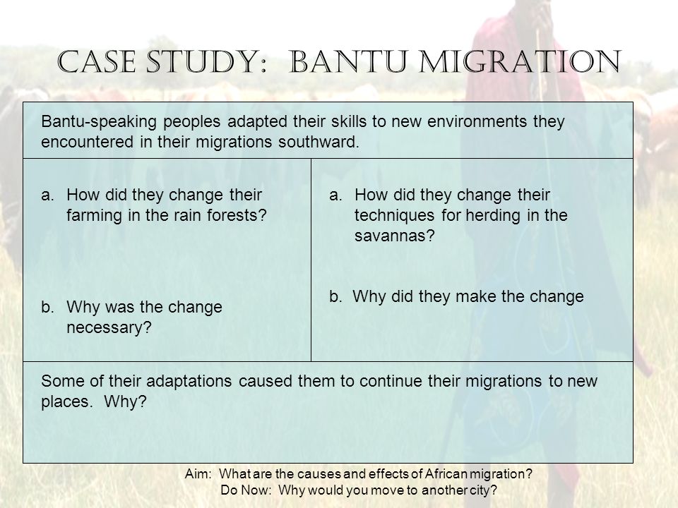 causes of bantu migration