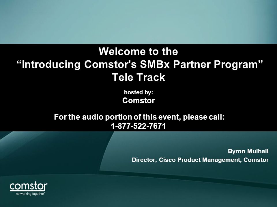 Welcome To The Introducing Comstor S Smbx Partner Program Tele