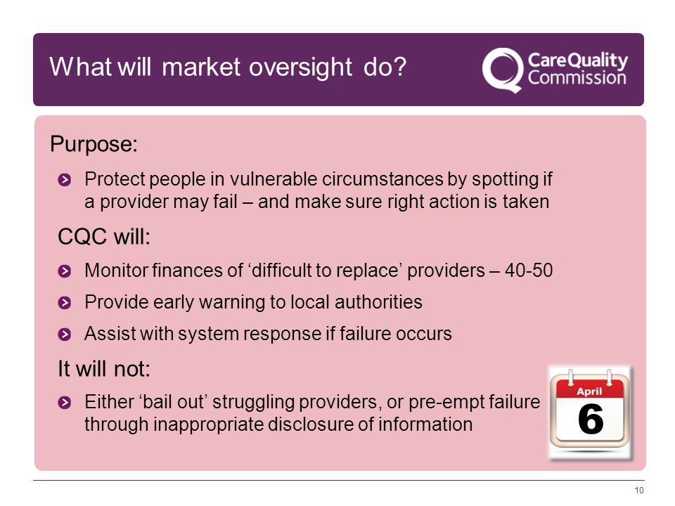 10 What will market oversight do.
