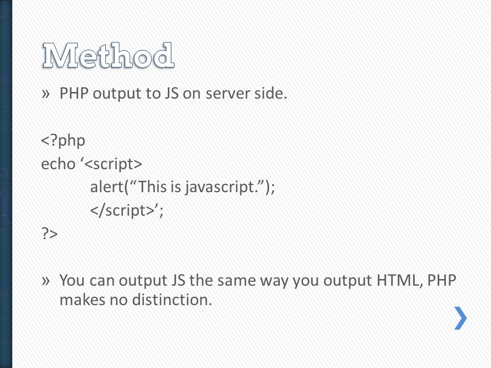 Day 17. » Client side and Server side » Since PHP is Server side and ...