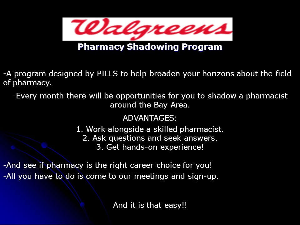 pharmacy shadowing program a program designed by pills to help questions to ask a pharmacist about their job